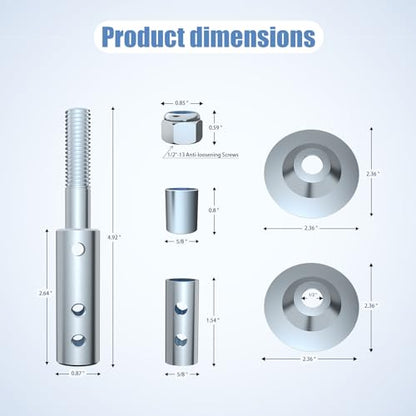 Neeki 5" Bench Grinder Motor Shaft Extension for Polishing,Short - style: Short（5“）