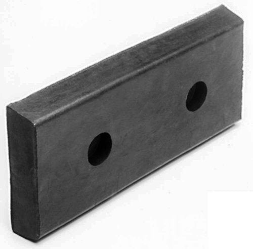 Durable Corporation Rubber Molded Bumper, Rectangular, Horizontal Mount, 2 Holes, 18" Length, 10" Width, 4-1/2" Depth