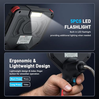 3.9mm 360° Articulating Borescope 4-Way Endoscope Camera with Light - size: 3.9mm