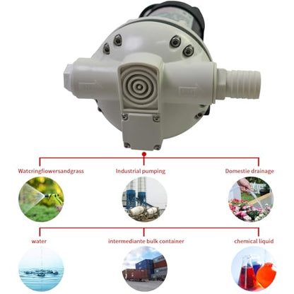 Sachiel DC 12V DEF Transfer Pump for Diesel Exhaust Fluid, Diaphragm Irrigation Self-Priming Electric Water Pump, Chemical Transfer Compatible, 400W, 10.6 GPM, 36ft Lift - style: 12V DEF TRANFER PUMP
