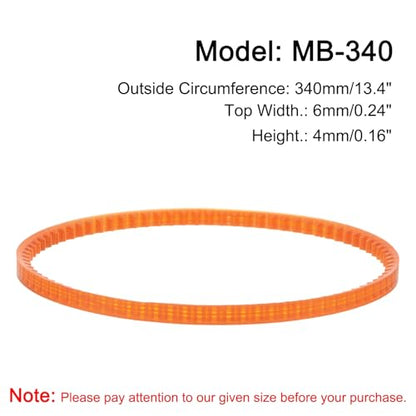 uxcell 4pcs MB Series Standard Sewing Machine Belts MB-340 Motor Drive V Belt, 340mm / 13.4" Outside Circumference - size: MB-340