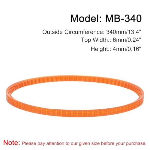 uxcell 4pcs MB Series Standard Sewing Machine Belts MB-340 Motor Drive V Belt, 340mm / 13.4" Outside Circumference - size: MB-340