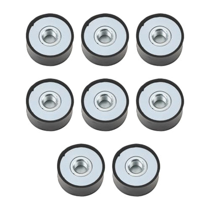 8pcs Rubber Vibration Isolator Mounts M6 x 20 x 10 mm Flat Base Feet Compatible with Machines