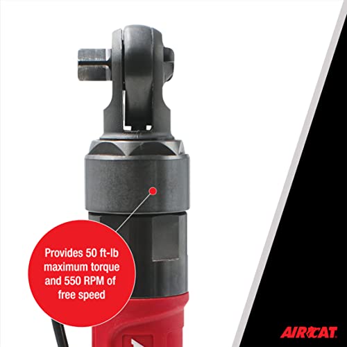 AIRCAT 810-RW 3/8" Compact Impacting Ratchet 50 ft-lb Max Torque, 550 RPM
