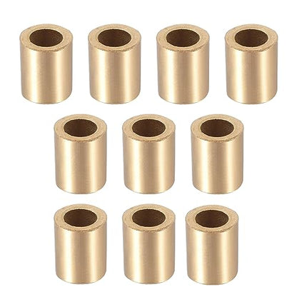 Othmro 10Pcs Sleeve Bearing, 0.39" Bore x 0.63"OD x 0.79" Length Self-Lubricating Bushings for Sliding Parts of Machinery, Printing Presses, Textile Machines Reduce Shaft and Hole Wear