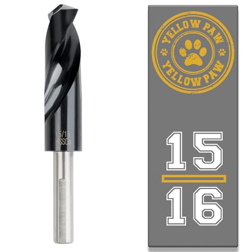 15/16 Inch Drill Bit for Metal - Industrial Grade M35 Cobalt Titanium Aluminum Nitrite - 15/16" Diameter & Total Length of 6" with Working Length of 3" Easily Drill Into Metal, Steel, & Aluminum - size: 15/16"