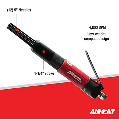 AIRCAT 6390 Compact Needle Scaler, 4,800 BPM, 1-1/4" Stroke