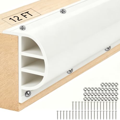 Dock Bumpers 4FT/12FT/16FT/24FT, Boat Dock Bumpers for Edging with Stainless Steel Screws and Washers, Dock Fenders Boat Dock Guards P-Profile Heavy Wall for Edge Protection 1/3/4/6 Pack Multi Color - color: White, size: 12FT