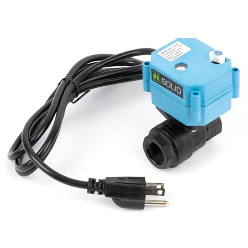 U.S. Solid 1/2” PPE Motorized Ball Valve with US Plug - Plastic Electrical Ball Valve, 2 Wire Auto Return, AC 110~230V, Normally Closed - size: 1/2 inch, style: PPE(IP 67)