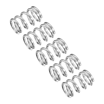 uxcell 5Pcs Compression Spring 304 Stainless Steel 6mmOD,0.8mmWD,10mmFL - size: 6x0.8x10mm