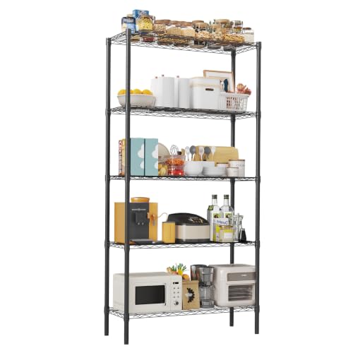 GarveeTech Heavy Duty Garage Shelving Unit, 36 in L x 14 in D x 72 in H - color: Black, size: 36 in L x 14 in D x 72 in H