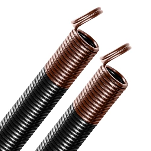 160 lb Brown Garage Door Extension Springs, Heavy-Duty Double-Looped 2-Pack for 16 ft x 7 ft Doors, ASTM 229 Steel - size: 160-Brown