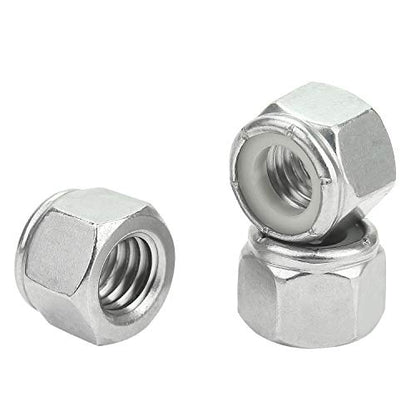 16 Pieces 1/2"-13 Nylon Insert Hex Lock Nuts, 304 Stainless Steel - size: 1/2-13 (16 pcs)