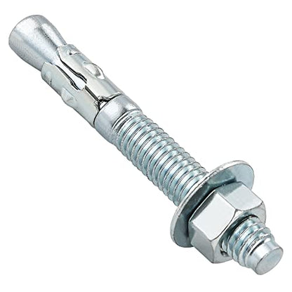 Wensilon 1/2"x9" Wedge Anchors for Concrete, Zinc-Plated, 10 PCS - size: 1/2x9"