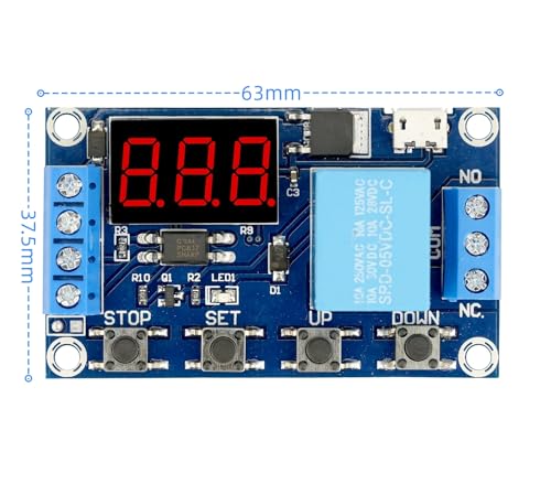 3Pcs 6-30V Timer Relay Module Programmable Delay