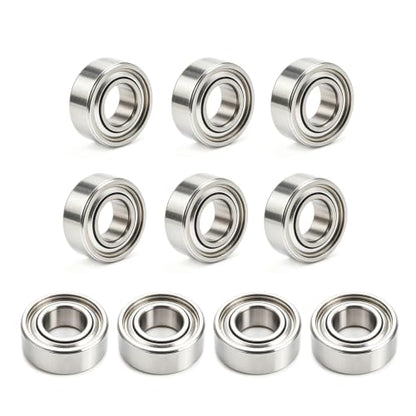 10 PCS R188-ZZ Deep Groove Ball Bearings, 1/4 Inch x 1/2 Inch x 3/16 Inch Miniature Bearings, Double Metal Sealed Shielded Precision Ball Bearings (R188-ZZ)