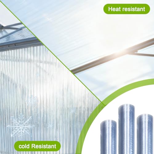 16.4×3.94ft Polycarbonate Roofing Sheet Roll 0.8MM Clear Roof - size: 16.40 ft×3.94 ft