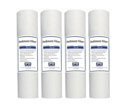 IPW Industries Inc. Compatible to 9-7/8" Purtrex Sediment Depth Filter - 5 Mic (PX05-9 7/8) 93023 - Pack of 4