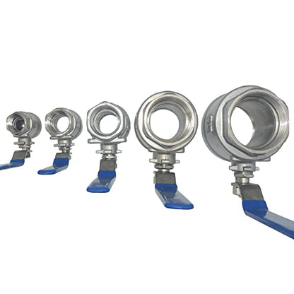 DAN SPEED 3/4" NPT Female 316 Stainless Steel Full Port Ball Valve Vinyl Handle WOG1000 (3/4") - size: 3/4 inch 1 piece