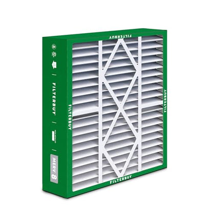 Filterbuy 19x20x5 Air Filter MERV 8 Dust & Allergy Defense (2-Pack) - size: 19x20x5
