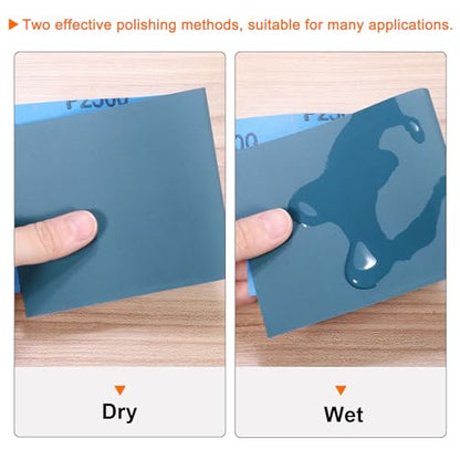 HARFINGTON 25pcs Sandpaper 320 Grit 9 x 11 Inch C-Weight Backing Silicon Carbide Abrasive Wet Dry Sanding Sheets for Wood Finishing, Metal Sanding, Automotive Polishing - size: 320 Grits