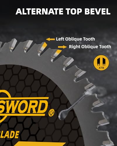 ANGELSWORD 10“ Table Saw Blade/Miter Saw Blade for Wood, 2pc 60T