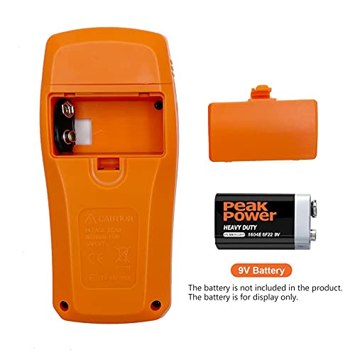 Digital Wood Moisture Meter Wood Humidity Tester Hygrometer Timber Damp Detector Large LCD Display (Orange) - color: Orange