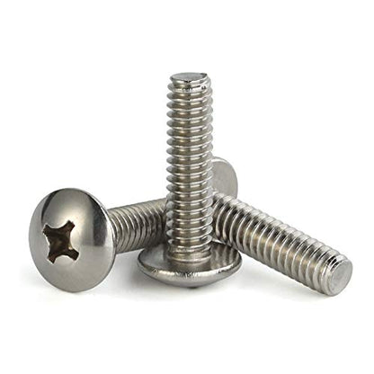 Mellewell M6-1.0 x 12mm Truss Head Machine Screws, Full Thread, 18-8 Stainless Steel, Quantity 25 - color: Silver, size: M6-1.0 x 12mm