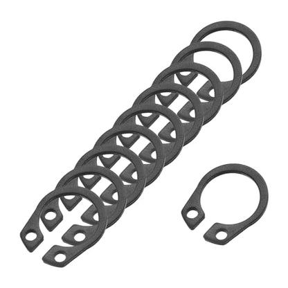 uxcell 50 Pcs External Retaining Rings, 11mm 65Mn Carbon Steel External Circlip Snap Rings Round Wire Snap Rings for Valves Electrical Appliances, Black - color: Black, size: 11mm