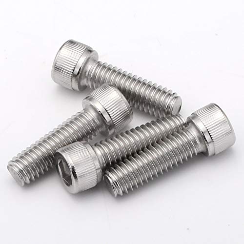 M5-0.8 x 16mm Socket Head Cap Screws, Stainless Steel 18-8 (304), Allen Socket Drive, Full Thread, Bright Finish, 50 PCS - size: M5 x 16mm