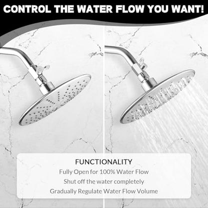 Shower Head Shut Off Valve,304 Stainless Steel 1/2" Mini Ball Valve NPT Thread,Shower Head Flow Control Valve - size: 1/2 inch