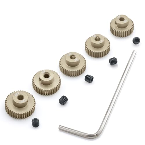 Surpass Hobby 64DP Pinion Gear 3.175mm 36T 37T 38T 39T 40T Motor Gears for 1/10 RC Car Brushed Brushless Motor Parts - size: 36T 37T 38T 39T 40T