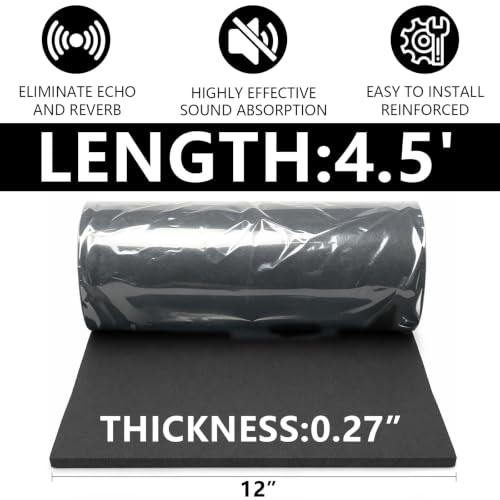 Neoprene Foam Rubber Sheet Adhesive for Soundproofing (12x54x0.25)