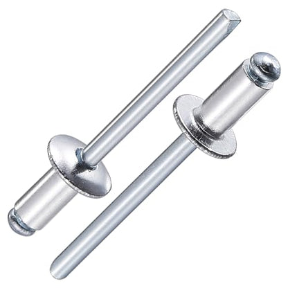 Wensilon (300Pcs) 1/8"x3/8" Aluminum blind pro Rivets,Aluminum Grip and Steel Mandrel - color: Aluminum, size: 1/8"x3/8"