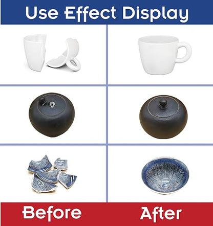 30g Ceramic Glue,China Porcelain and Pottery Repair,No Smell After Cure - style: Ceramic Glue