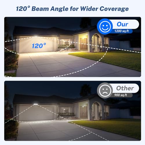 2 Pack LED Shop Lights, 3000K Warm White Plug in Garage Light Waterproof - size: Warm 2pcs