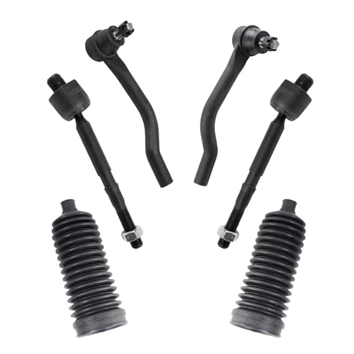 TRQ Front Steering Kit Rack and Pinion Bellow Tie Rod - style: PSA27294