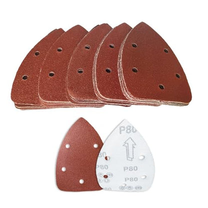 50 Pcs 80 Grit Mouse Sandpaper, Aluminum Oxide Mouse Sanding Pads - size: 80 Grit