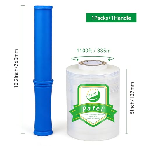 Stretch/Shrink Wrap Roll 5 inch 1100ft 80 Gauge 1 Roll