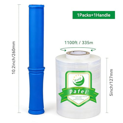 Stretch/Shrink Wrap Roll 5 inch 1100ft 80 Gauge 1 Roll