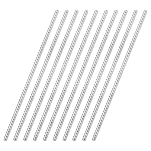 uxcell 10Pcs Fully Threaded Rod M2 x 0.4mm Pitch 70mm/2.8 Inch Threaded - size: M2x0.4mmx70mm