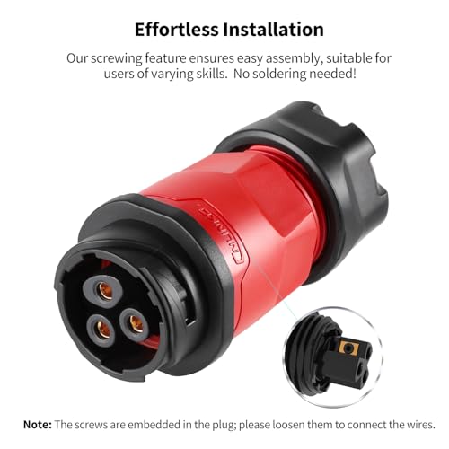 CNLINKO YM-20 3 PIN Screw Lock IP68 Waterproof Circular Connector PBT Plastic Shell Quick Plug Aviation Connector M20 Male and Female Plug(3-Pin) - size: 3-Pin, style: Screw-Assembly