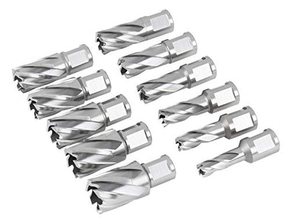 Accusize Industrial Tools HSS Annular Cutter, N10 - size: 7/16" to 1-1/16", 1" Cutting Depth, style: Styling Strong Case