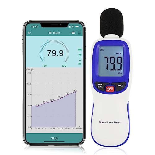 Decibel Meter Wireless Sound Decibel Meter with App Data Logging Bluetooth Portable Sound Level Meter 30~130dBA High Accuracy SPL Meter for Classroom, Office, Home and etc. - color: Bluetooth Sound Level Meter