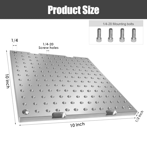 10" x 10" x 1/2" MIC 6 Aluminum Fixture / Sacrificial Plate, Mini Pallet