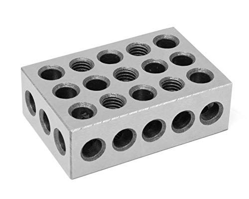 WEN 10457 25 x 50 x 75 mm Steel-Hardened Metric Precision 123 Blocks, Two Pack - size: 25 x 50 x 75 mm