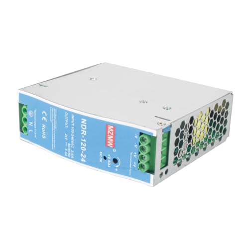CNCTOPBAOS NDR 120W 24V DC 5A Industrial DIN Rail Switching Power Supply - style: NDR-120-24