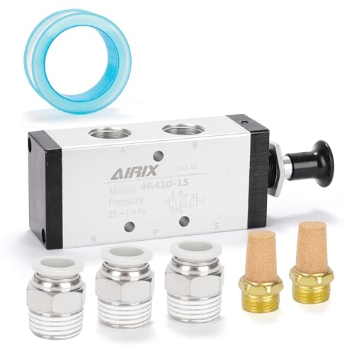 1/2" NPT Manual Control Valve 4R410-15, 5-Port 2-Position Hand Valve - size: 1/2'' NPT, style: 5 Way 2 Position