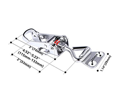 316 Stainless Steel Toggle Latch Clamp Marine Cabinet Hinge Lockable