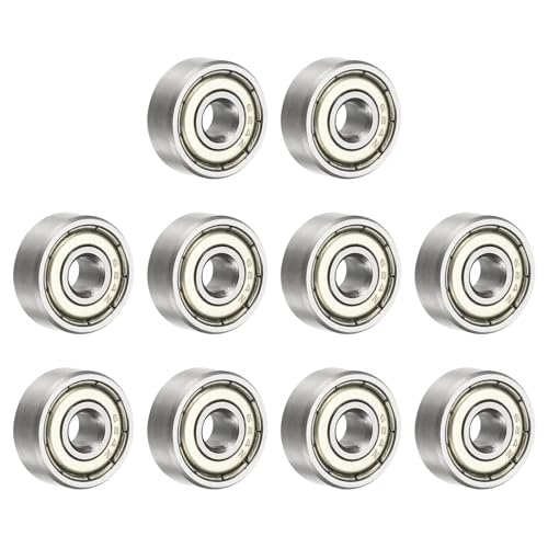 uxcell 10Pcs 624ZZ Deep Groove Ball Bearings, 4x13x5mm Chrome Steel - size: 624ZZ (4x13x5mm)